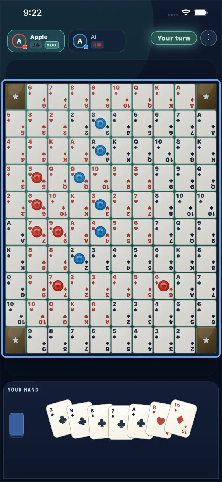 AlignFive game board